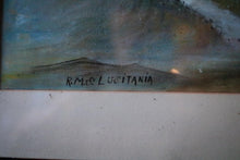 Load image into Gallery viewer, Stormy Seascape With Clipper And Icebergs — Signed Vintage Oil On Canvas In Gilt Frame