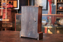 Load image into Gallery viewer, Antique Wooden Mantel Clock In Working Order - Murr & Sons Bellingham, Painted Detail