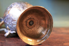 Load image into Gallery viewer, Vintage Engraved Indian Ewer Jug - Cobra Handle - Floral Bird Etched Pitcher