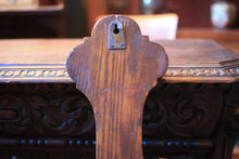 Load image into Gallery viewer, Antique Carved Wooden Barometer & Thermometer - Weather Station - 1902