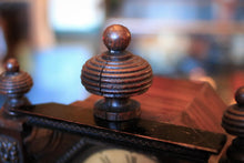 Load image into Gallery viewer, Antique Victorian Mantel Clock With Architectural Columns – 46cm / 18.1" Tall