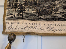 Load image into Gallery viewer, Vintage Salzburg Scenic Tapestry Wall Hanging - Black & Cream Toile Landscape - 115 x 72 cm