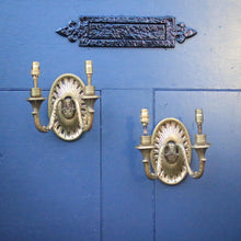 Load image into Gallery viewer, Pair Of Vintage Brass Ram Head Wall Sconces –Two-Arm Wall Lights – Hollywood Regency - Art Deco