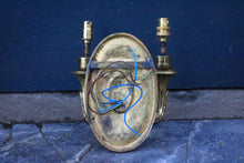 Load image into Gallery viewer, Pair Of Vintage Brass Ram Head Wall Sconces –Two-Arm Wall Lights – Hollywood Regency - Art Deco