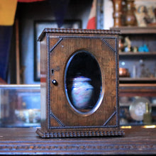 Load image into Gallery viewer, Antique Oak Smoker’s Cabinet With Oval Glazed Door - Tobacco Cabinet - 17 x 22 x 30.5 cm