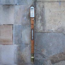Load image into Gallery viewer, Antique Victorian Marine Stick Wall Barometer & Thermometer - Whyte of Glasgow