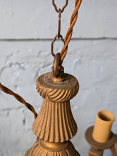 Load image into Gallery viewer, Vintage Giltwood 6-Arm Chandelier - French Rococo Revival Ceiling Light - 53cm Dia - Rewired