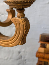Load image into Gallery viewer, Vintage Giltwood 6-Arm Chandelier - French Rococo Revival Ceiling Light - 53cm Dia - Rewired