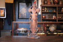 Load image into Gallery viewer, Antique Carved Wooden Crucifix With Metal Corpus - Black Forest - 43 cm / 16.9"