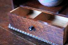 Load image into Gallery viewer, Antique Oak Smoker’s Cabinet With Oval Glazed Door - Tobacco Cabinet - 17 x 22 x 30.5 cm