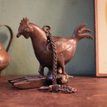 Load image into Gallery viewer, Antique Indian Deccan Bronze Oil Lamp - 17cm / 6.7in