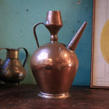 Load image into Gallery viewer, Antique Middle Eastern Copper Ewer - Long Spout Water Pitcher - 30 Cm Tall
