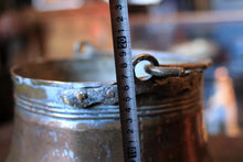 Load image into Gallery viewer, Antique Ottoman Copper Cauldron Pot With Bail Handle - Planter - Jardiniere - 27 Cm / 10.6 In Wide - 19 Cm / 7.5 Tall