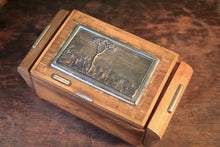 Load image into Gallery viewer, Italian Musical Cigar / cigarette Box - Maria Mari Made In Italy - Art Deco Wooden Smoking Box With Storage Compartments