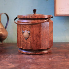 Load image into Gallery viewer, Vintage Oak Ice Bucket With Metal Liner - 17 Cm (6.7 In) Tall