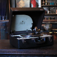 Load image into Gallery viewer, Working Birch Model No. 30 Portable Suitcase Gramophone - Wind-Up Phonograph Record Player