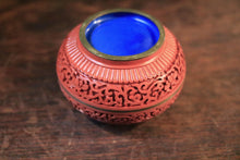 Load image into Gallery viewer, Vintage 1970's Chinese Red Cinnabar And Enamel Lidded Jar