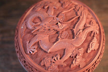 Load image into Gallery viewer, Vintage 1970's Chinese Red Cinnabar And Enamel Lidded Jar