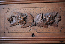 Load image into Gallery viewer, Antique Black Forest Cigar Cabinet - Carved Bird Lid - 23 X 20 X 23 Cm