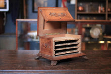 Load image into Gallery viewer, Antique Black Forest Cigar Cabinet - Carved Bird Lid - 23 X 20 X 23 Cm