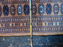 Load image into Gallery viewer, 6'2" x 4'2" - Vintage Pakistani Bokhara Hand-Knotted Wool Rug - Rust Brown & Indigo Blue - 188 x 128 cm