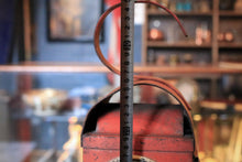Load image into Gallery viewer, Vintage Railway Signal Lamp - Distressed Red Oil Lantern With Twin Red Lenses - 35cm