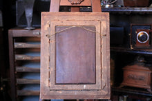 Load image into Gallery viewer, Antique Framed Oil Painting On Board - Courtyard Lady & Doves Scene - Ornate Gilt Wood Frame - 31 x 39 cm