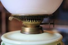Load image into Gallery viewer, Victorian Oil Lamp With Opaline Globe Shade - Banford England Burner - 66 Cm / 26 In