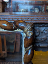 Load image into Gallery viewer, Antique Barley Twist Wall Mirror - Carved Wooden Frame - 68 x 53 cm