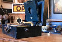 Load image into Gallery viewer, Antique Victrola Portable Wind-Up Gramophone - Working - 40.5 X 35 X 18 Cm