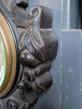 Load image into Gallery viewer, Antique Working Aneroid Barometer - Carved Lion Head Black Forest Style Wall Barometer - 32 X 58 Cm