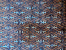 Load image into Gallery viewer, 6'2" x 4'2" - Vintage Pakistani Bokhara Hand-Knotted Wool Rug - Rust Brown & Indigo Blue - 188 x 128 cm