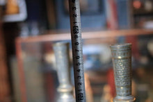 Load image into Gallery viewer, Antique Indian Brass Surahi Pair - Engraved Figural & Floral - 27cm tall