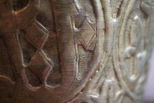 Load image into Gallery viewer, Antique Ottoman Islamic Embossed Brass Urn Vase - Arabic Calligraphy - Double Loop Handles - 34cm / 13.4in