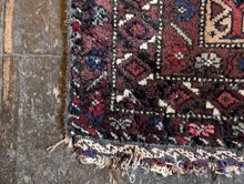 Load image into Gallery viewer, 4'10" X 3'0" - Vintage Afghan Baluch Hand-Knotted Wool Prayer Rug - Madder Red, Camel & Indigo - 148 X 92 Cm