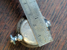Load image into Gallery viewer, Antique Silver Sovereign Case - Circular Pocket Coin Holder With Hinged Cover