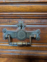 Load image into Gallery viewer, Antique Mahogany Pedestal Desk - English Paneled Writing Table - 135 x 75 x 50 cm