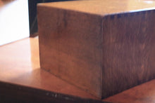 Load image into Gallery viewer, Vintage Oak Four Drawer Card Index Cabinet - Desktop Filing Drawers - Brass Label Pulls - Library Apothecary Style - 41 x 23 x 33 Cm