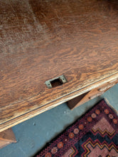 Load image into Gallery viewer, Antique Oak Roll Top Desk - Tambour Writing Desk With Pigeon Holes And Drawers