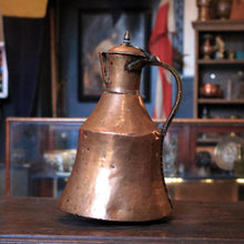 Load image into Gallery viewer, Antique Ottoman Copper Ewer Jug – Hand-Hammered Turkish Water Jug – 38 cm Tall