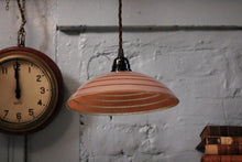 Load image into Gallery viewer, Vintage Pink Glass Pendant Light - Art Deco Style Ceiling Lamp - Rewired E27 With Twisted Cord