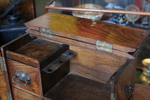 Load image into Gallery viewer, Antique Early 20th Century Oak Smokers Cabinet / Collectors Cabinet