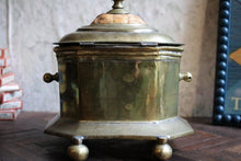 Load image into Gallery viewer, Antique Brass Tobacco Jar Humidor With Domed Lid - Decorative Table Box - 23 cm Tall