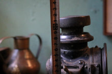 Load image into Gallery viewer, Antique Early 20th Century Carriage / Automobile Lamp - Red Glass Lens - 21 cm Tall