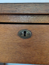 Load image into Gallery viewer, Vintage Mid Century Oak Desk / Teachers Table