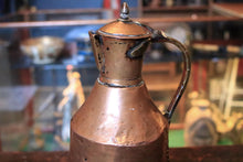 Load image into Gallery viewer, Antique Ottoman Copper Ewer Jug – Hand-Hammered Turkish Water Jug – 38 cm Tall