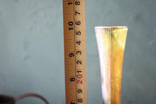 Load image into Gallery viewer, Antique Loetz Iridescent Glass Vase – Art Nouveau Bohemian Lustre Vase – Oil Spot / Phänomen Style – 25 cm / 9.8”