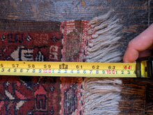 Load image into Gallery viewer, 3'4" x 5'4" - Vintage Afghan Baluch Tribal Hand-Knotted Wool Rug - Madder Red & Indigo - 102 x 162 cm