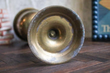 Load image into Gallery viewer, Vintage Brass Chalice Goblet – Twisted Stem Candlestick / Vessel – 32cm Tall