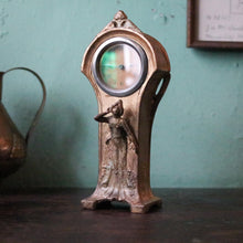 Load image into Gallery viewer, Antique Art Nouveau Style Figural Mantel Clock - Lady Form Case - Working - 21 cm